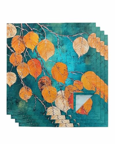 Servilletas de tela set de 4, 50x50 cm, color oscuro miniatura 1