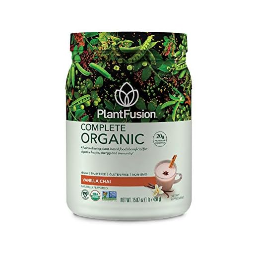 PlantFusion Complete Organic Protein Powder - Plant Based Protein Powder with Fermented Superfoods - Keto & Vegan Friendly, Gluten Free, Soy Free, Non-Dairy, No Sugar, Non-GMO - Vanilla 1lb