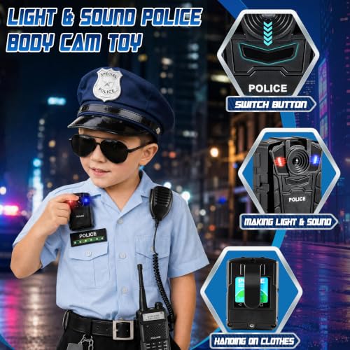 Police Toys with Kids Police Accessories, Halloween Dress Up for Kids 3-10 - image 5