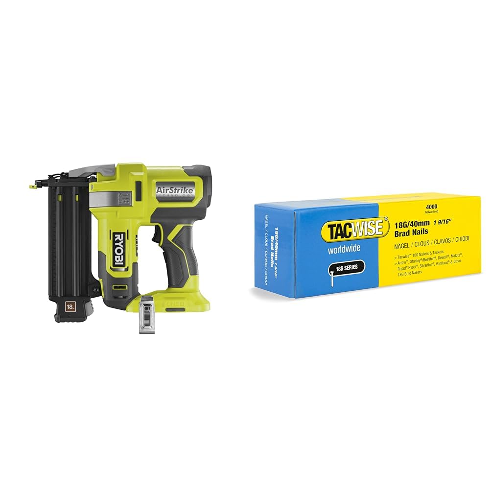 RYOBI Cloueur d'Assemblage 18G 18V ONE+, cloueuse sans-fil, finition, 15-50 mm