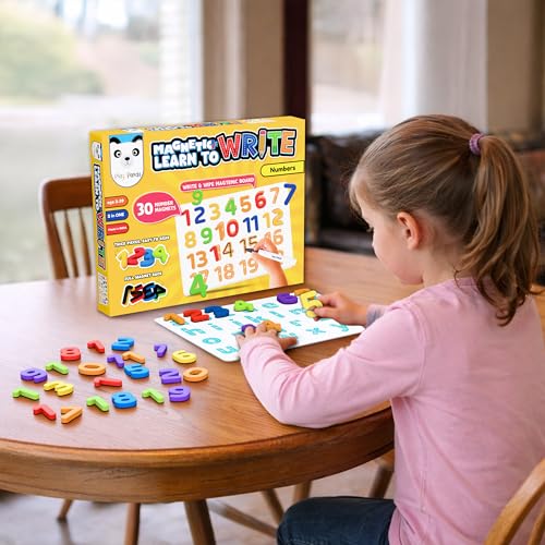 Image of Play Panda Learn to Write Numbers Magnetic Learning Board Game for Kids