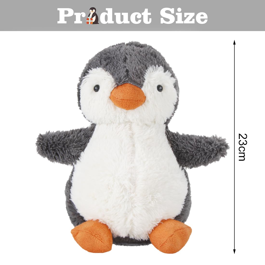 Aurasky Peluche De Pingüino De 25 Cm Con Pajarita Azul – Muñeco Suave Y Abrazable, Ideal Como Decoración O Compañero De Juego Para Niños Y Adultos, Regalo Original