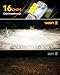 FAHREN H11 9005 Light bulbs combo, [Upgraded&Brightest] 60000LM 900% Super Bright H9 H8 HB3 off-Road Use or Fog light Bulbs, 6500k White Non-Polarity Plug and Play, Pack of 4