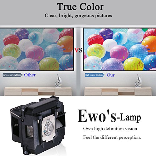 Ewo's Projector Lamp Bulb For Elplp60/V13H010L60 Epson Powerlite 420 425W 905 92 93 95 96W 1835 430 435W 915W D6150 V13H010L61/Elplp61 Replacement Projector Lamp Bulb #TOP2