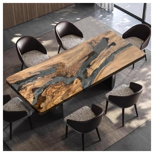 Handcrafted Epoxy Resin Dining Table