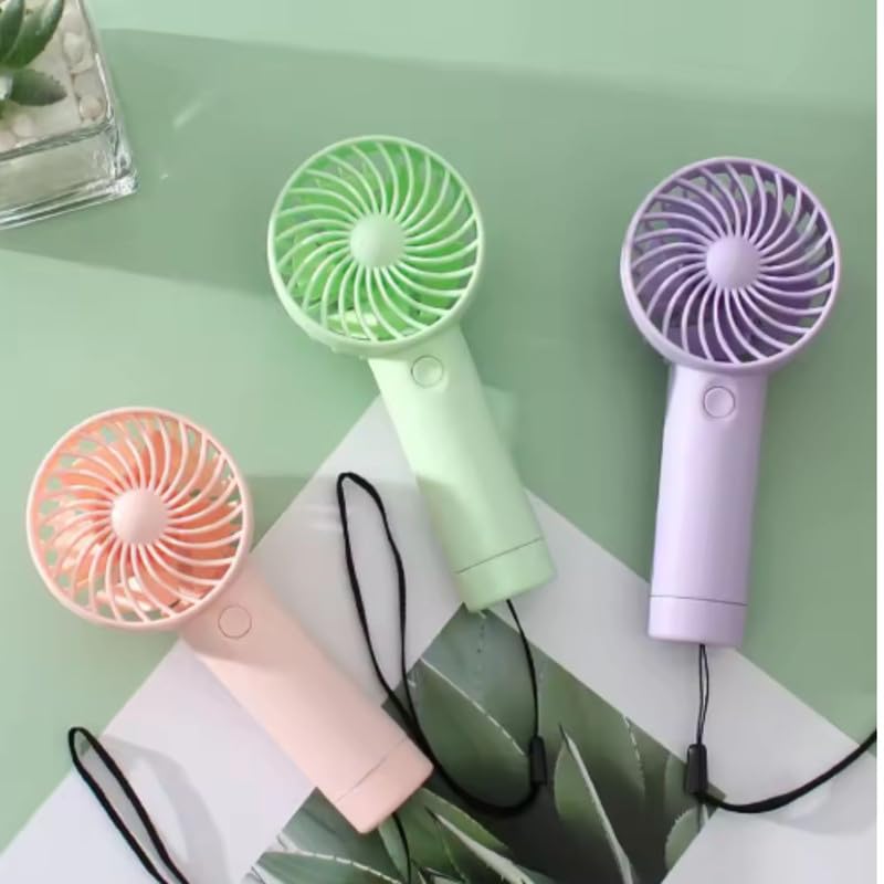 Image of Desidiya Portable Handheld Mini Fan - USB /Battery Rechargeable, High-Speed Cooling for Travel, Office & Outdoor Use | Purple | Personal Fan, Mini USB Fan