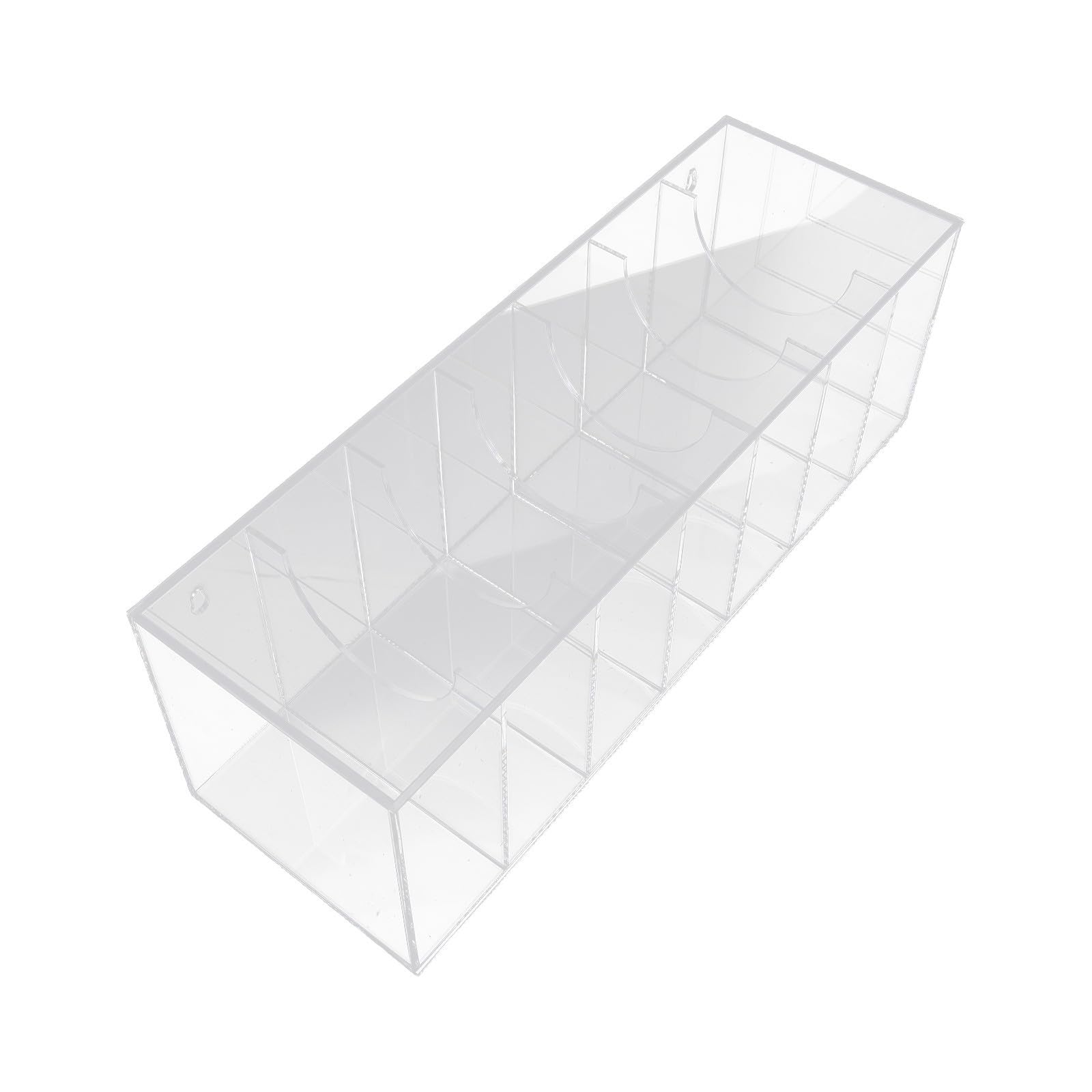 DOITOOL Transparente Gürtelorganizer und Deckel mit 7 Fächern Kasten Acryl