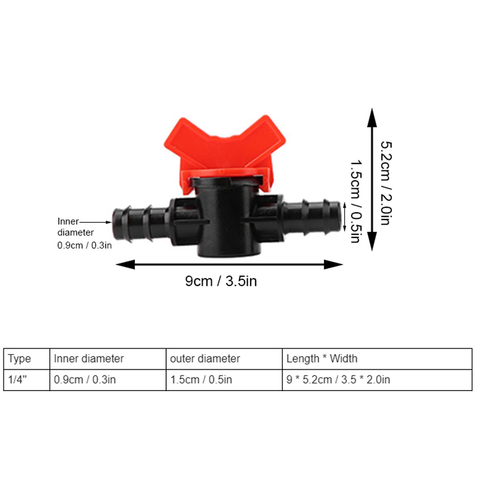 Chazcool Aquarium Water Changer Control Valve, Plastic Fish Tank Control Valve, Hose Tube Pipe Connector Aquarium Air Control Lever Valve 1/4 (6 points equal diameter regulating valve)