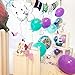 LBKKC Mermaid Birthday Decorations, Lilac Happy Birthday Banner for Girls, Glitter Hanging Streamers with Butterfly, Mermaid Birthdays Banners with Balloons for Party Decoration
