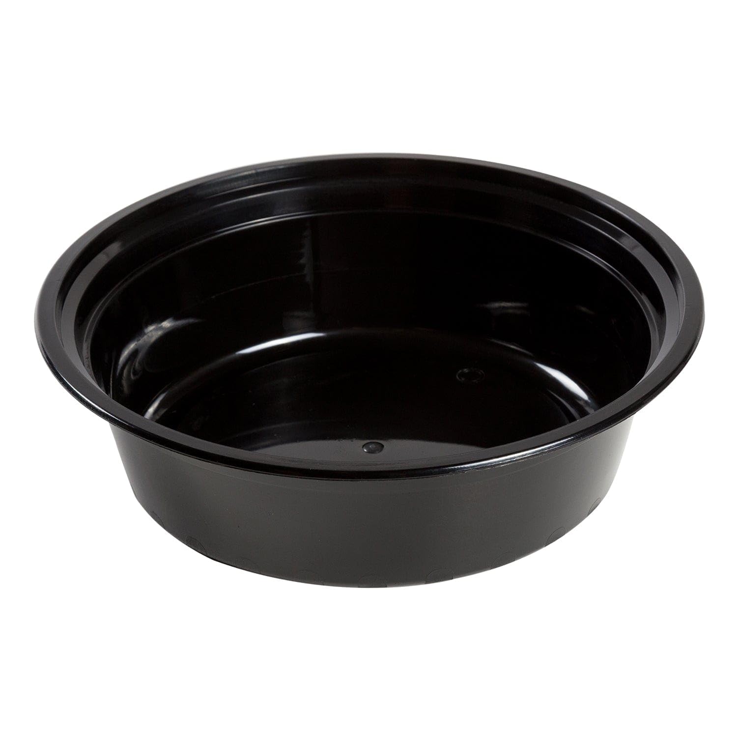 Recipientes redondos para alimentos de 32 onzas, 50 unidades, recipientes de polipropileno de polipropileno negro con tapas para almacenamiento, aptos para microondas y congelador,