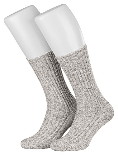 Preisvergleich Produktbild Piarini 3 Paar Norwegersocken Herren ohne Gummibund venenfreundlich Arbeitssocken Frotteesohle robust Wolle warme Wintersocken Schafwolle grau 43 44 45 46