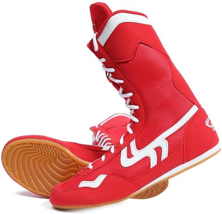 Men's Sports Wrestling Shoes Lightweight Boxing Shoes for Youth Comfortable High Top Fighting Athletic Sneakers