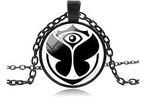 Tomorrowland Festival Music Necklace - Tomorrowland Logo Cabochon Glass Pendant Jewelry Gift