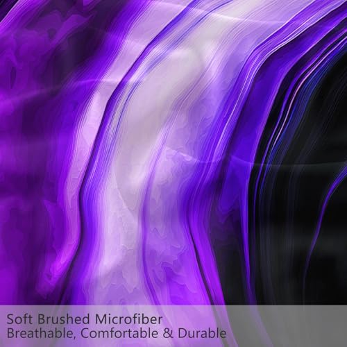 Housse de couette réversible violette avec fermeture éclair - 7