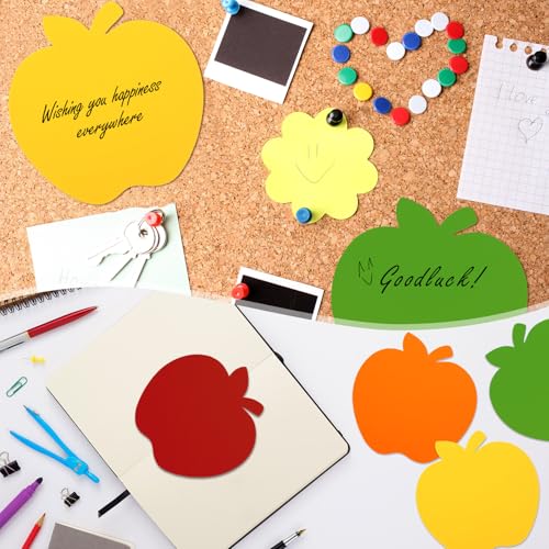 Image of Ireer 48 Pcs Large Foam Apple Cutouts 6 Inch Colorful Apple Shapes Bulletin Board Decoration Back to School Cutouts for Teacher DIY Craft Projects School Classroom Wall Decor