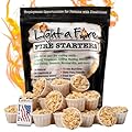 Superior Trading Fire Starter Pods in Resealable Packs - Fire Starters for Campfires, BBQ, Grill, Pit, Wood Stove & Charcoal Starter, 15-20-Min Burn, 30 Extra Large Pods, USA Made, Brown, 3.2 Lbs