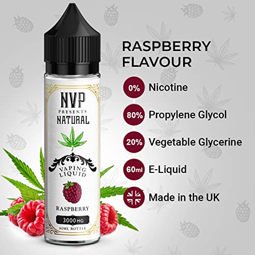 NVP-Vape-Liquid-for-Anxiety-Stress-and-Pain-Relief-100-Natural-Vape-Juice-No-Nicotine-Vape-E-Liquid-for-All-Day-Vaping-Raspberry-Flavour-3000-MG-60ml