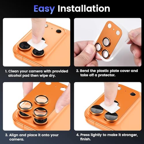 Image of Camera Lens Protector Tempered Glass for iPhone 17 Pro - Alloy Metal Cover with Tempered Glass - Scratch Resistant, Easy Installation