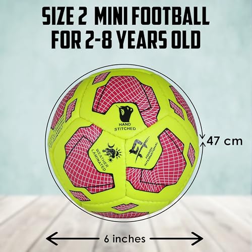 Foriox International Toddler Football, Size 2 Kids Lighter-weight Soccer Mini Ball for Age 2 3 4 5 6 Years Old Boys/Girls Toys, Birthday Gift - Garden Game, Indoor/Outdoor ball (Yellow, Size 2) - Image 3