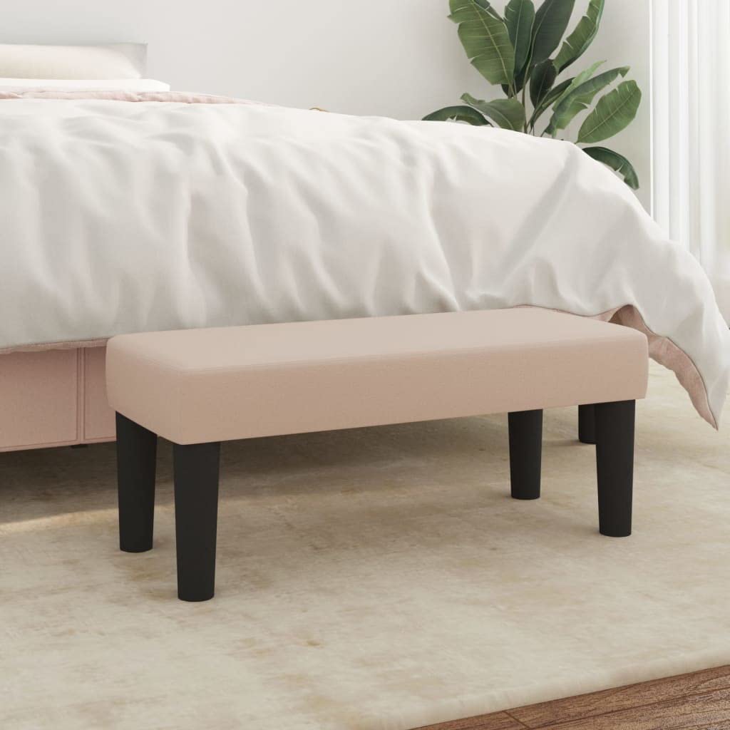 vidaXL Sitzbank Polsterbank Bank Flurbank Bettbank Betthocker Garderobenbank Schlafzimmer Wohnzimmer Eingangsbereich Flur Cappuccino-Braun 70x30x30cm Kunstleder
