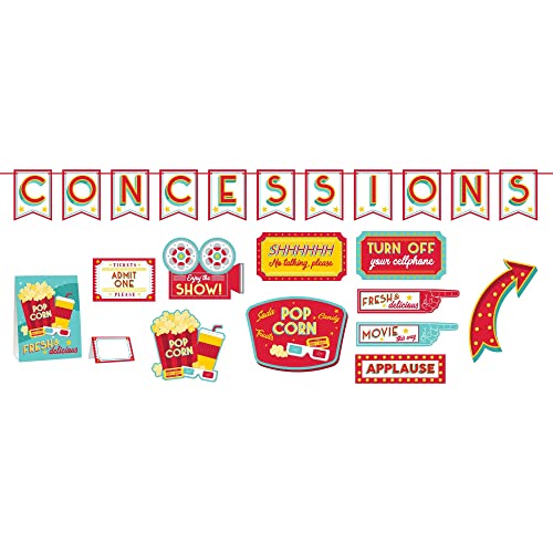 Kit décoration soirée cinéma 366cm multicolore 19 pièces 244449