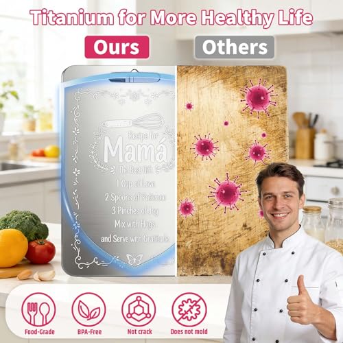 Tabla De Cortar De Titanio Puro Doble Cara Para Cocina, Regalo Personalizado Para Mamá miniatura 5