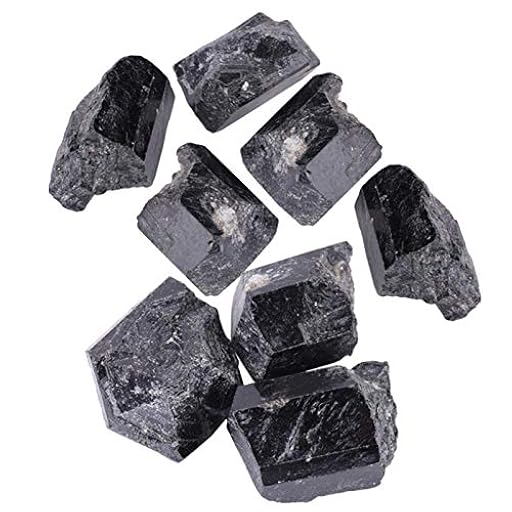 Tnfeeon 1 Uds., Cristal de Cuarzo Negro Natural, turmalina, Piedra en Bruto, Mineral, Piedra curativa, decoración Artesanal | Ya disponible en tu tienda friki favorita! En mundofriki.es!