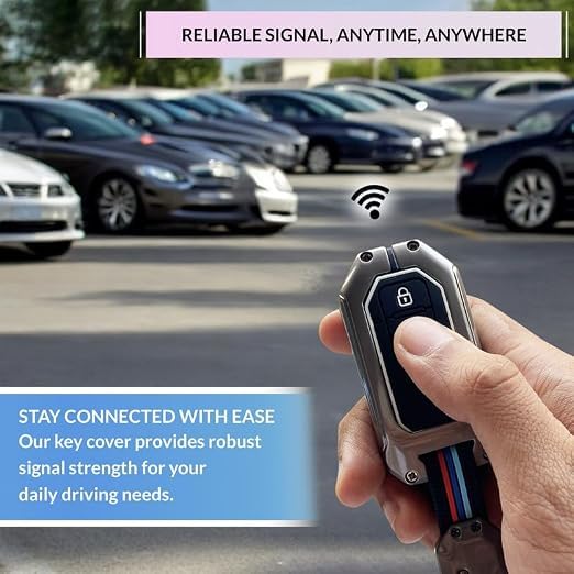 Image of NEODRIFT 'KeyShield' Car Key Cover for Maruti Suzuki Swift (Shape 2, 02 Buttons) (Durable, Stylish and 360 Protection)