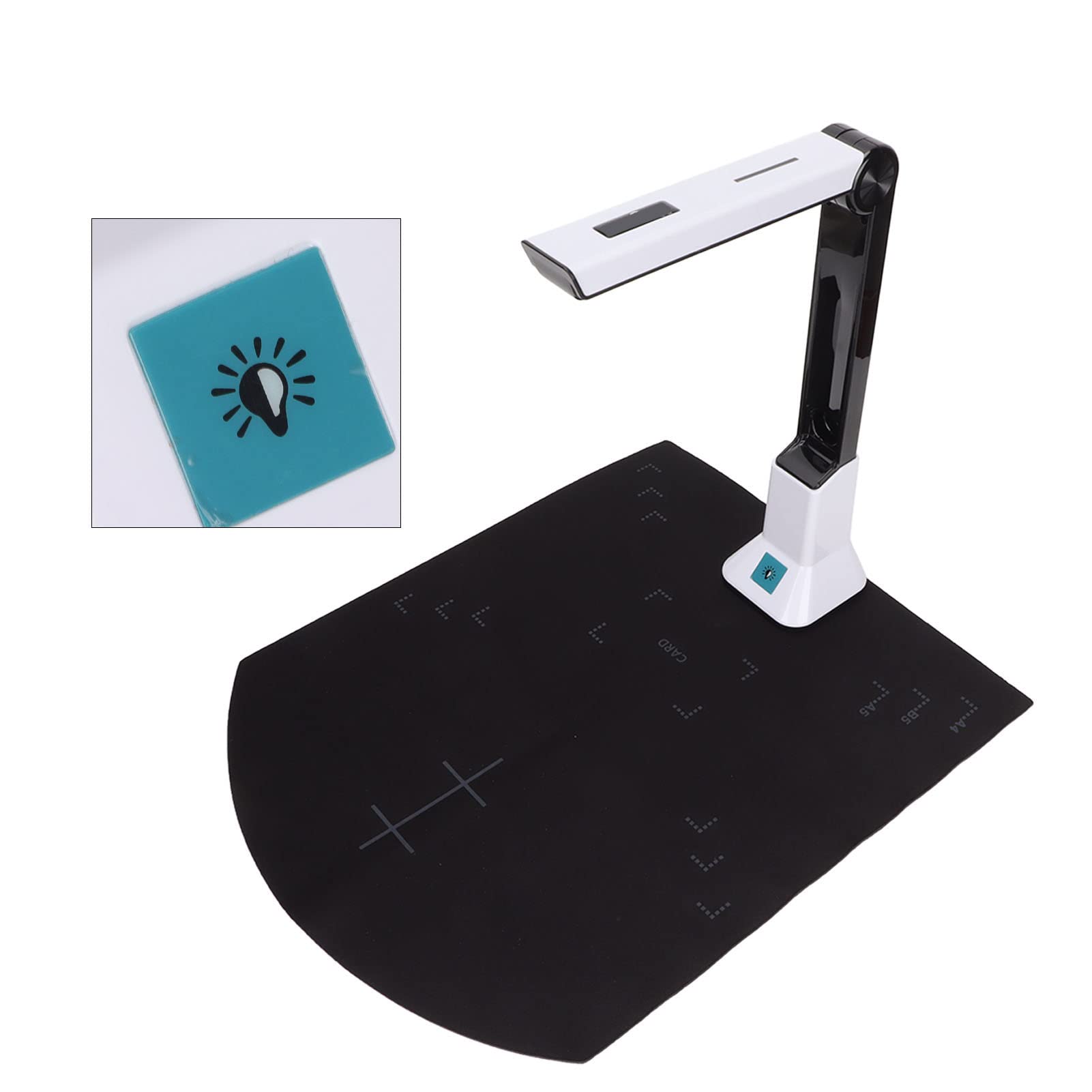 Cámara de Documentos USB portátil HaloVerde, escáner de Documentos HD de 8 Millones de PX con tecnología OCR, Enfoque automático A4 para escaneo eficiente de PDF/Word/Excel/TXT