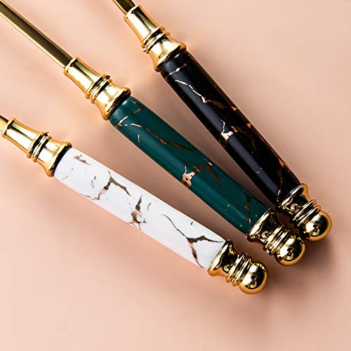 Ensemble de couverts en argenterie, 30 pièces, ensemble, vaisselle, manche céramique marbre, couteau, fourchette, cuillère, à steak, dessert, lavable au lave-vaisselle, vert