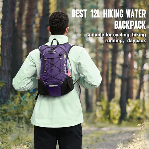Image of Lightweight Hydration Backpack, Running Backpack with 2L Water Bladder, Hydro Water Daypack for Cycling Hiking Rave for Men Women