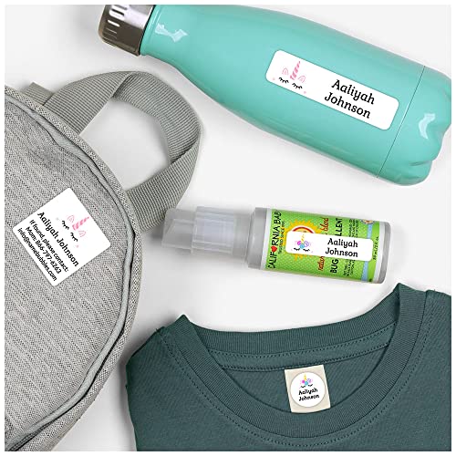 Name Bubbles Unicorn Camp Labels Pack (73 Pack) Durable Printed Labels For Camp, School, Travel, Clothes, Lunch Boxes And Cups #TOP4