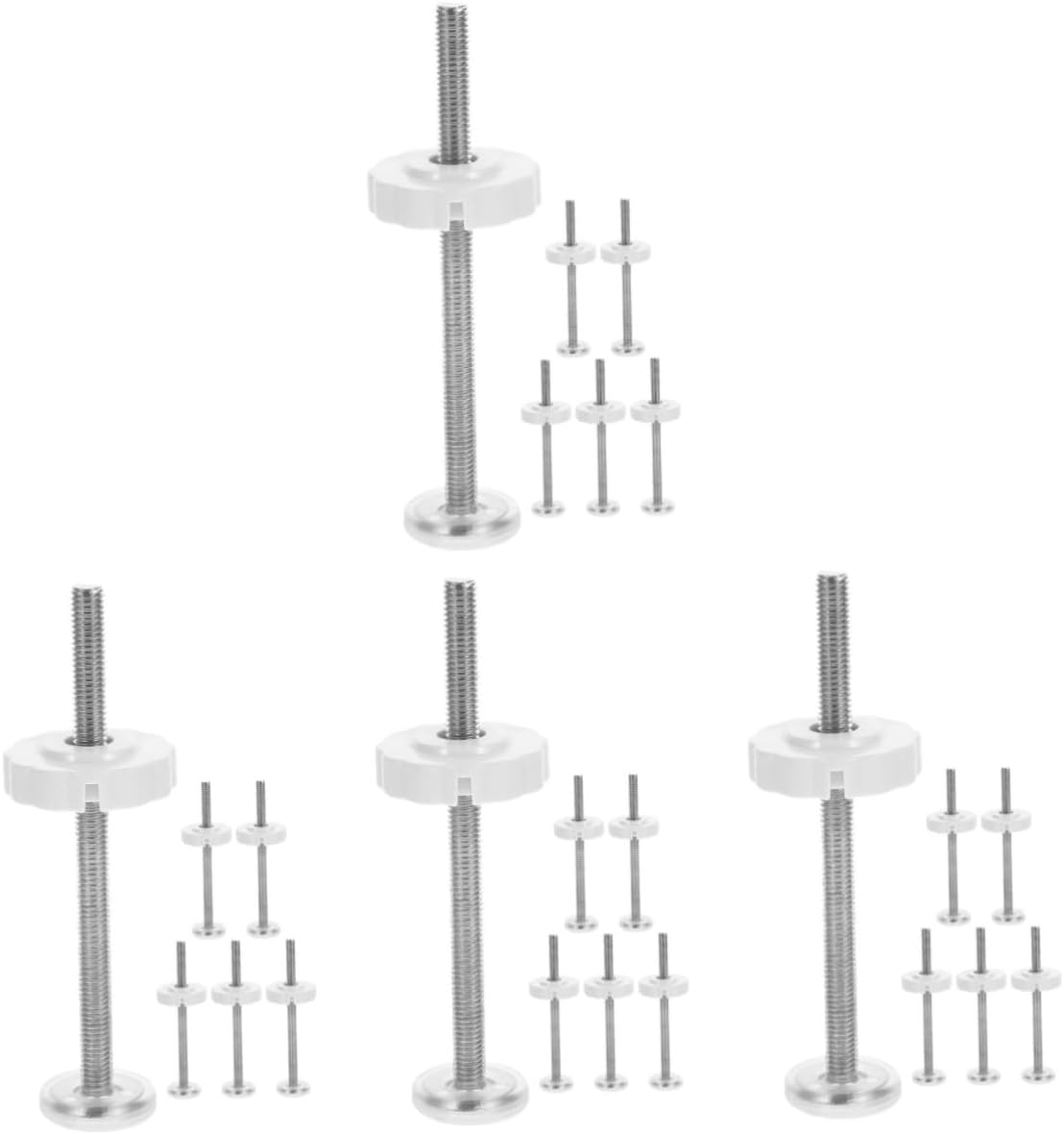 FAVOMOTO 24pcs Gate Spindle Rod Replacement Hardware Threaded Spindle Rods for Pet Gates and Childproofing