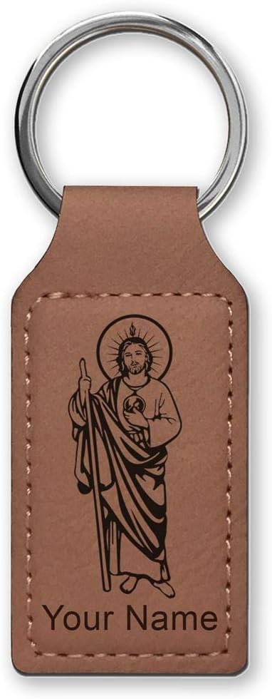 Rectangle Keychain, Saint Jude, Personalized Engraving Included