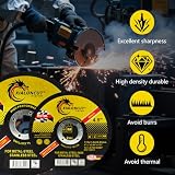 NUTKIT Tarcza tnąca 125mm Metalowa do szlifierki kątowej, Tarcza tnąca 6 sztuk, 1,2mm Tarcza elastyczna bardzo cienka, do metalu, stali nierdzewnej, stali, żelaza, rury stalowej
