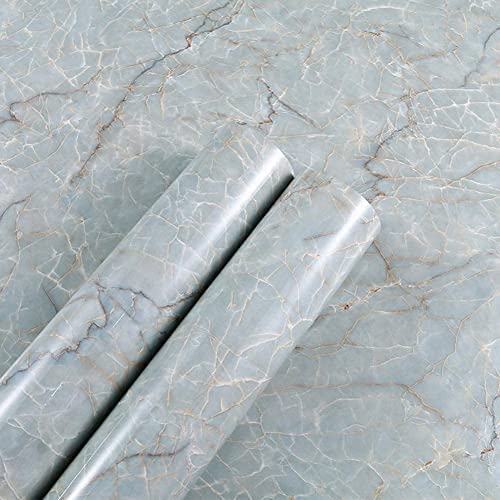 KASHIVALOil Proof Heat Resistant Wall Stickers for Kitchen, Vinyl PVC Wallpaper for Kitchen for Furniture, Walls, Kitchen, Home,Bathroom, Drawing Room etc. (Size:60 * 200 Cm) (Grey Marble N4) (B0CPBM8N7D) Amazon Price History, Amazon Price Tracker