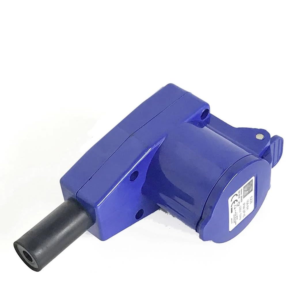 16A 240V Caravan Mains Coupler (90° Angled) – IP44 CEE 3‑Pin Female Socket with Lid – Caravan & Motorhome Hook‑Up Connector for Campsites, Campervans & Outdoor Power