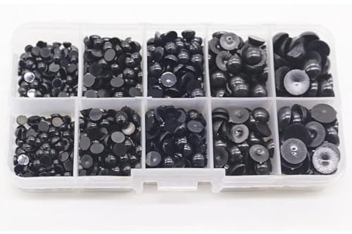 CHUANGOU Occhi di Bambola in Plastica, Neri Occhi