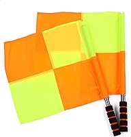 Vista 1 de DreamHigh - Banderas laterales de fútbol para referencias laterales de linesman, 2 piezas (cuadrado grande), 14 x 14 pulgadas