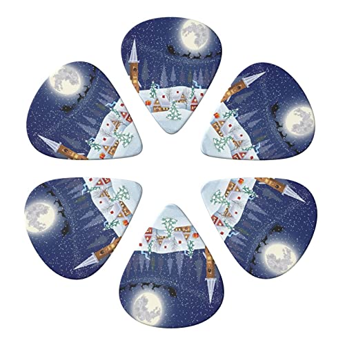 Lot de 6 médiators de Noël pour guitare acoustique, guitare électrique, basse, ukulélé – fins, moyens et épais. - Les Beatles, Paul McCartney, John Lennon, RIngo Starr, George Harrison Lot de 6 médiators de Noël pour guitare acoustique, guitare électrique, basse, ukulélé - fins, moyens et épais. – Image 5