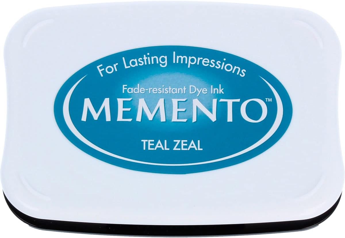 Tsukineko ME000602 Teal Zeal Memento Ink Pad, Turquoise, 6.8 x 9.8 x 1.8 cm