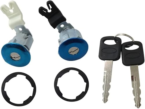 Miniatura 6 de Juego de 2 cilindros de bloqueo de puerta 13268592, DL143B delanteros con 2 llaves de repuesto para Ford 2001-2003 Ranger Edge