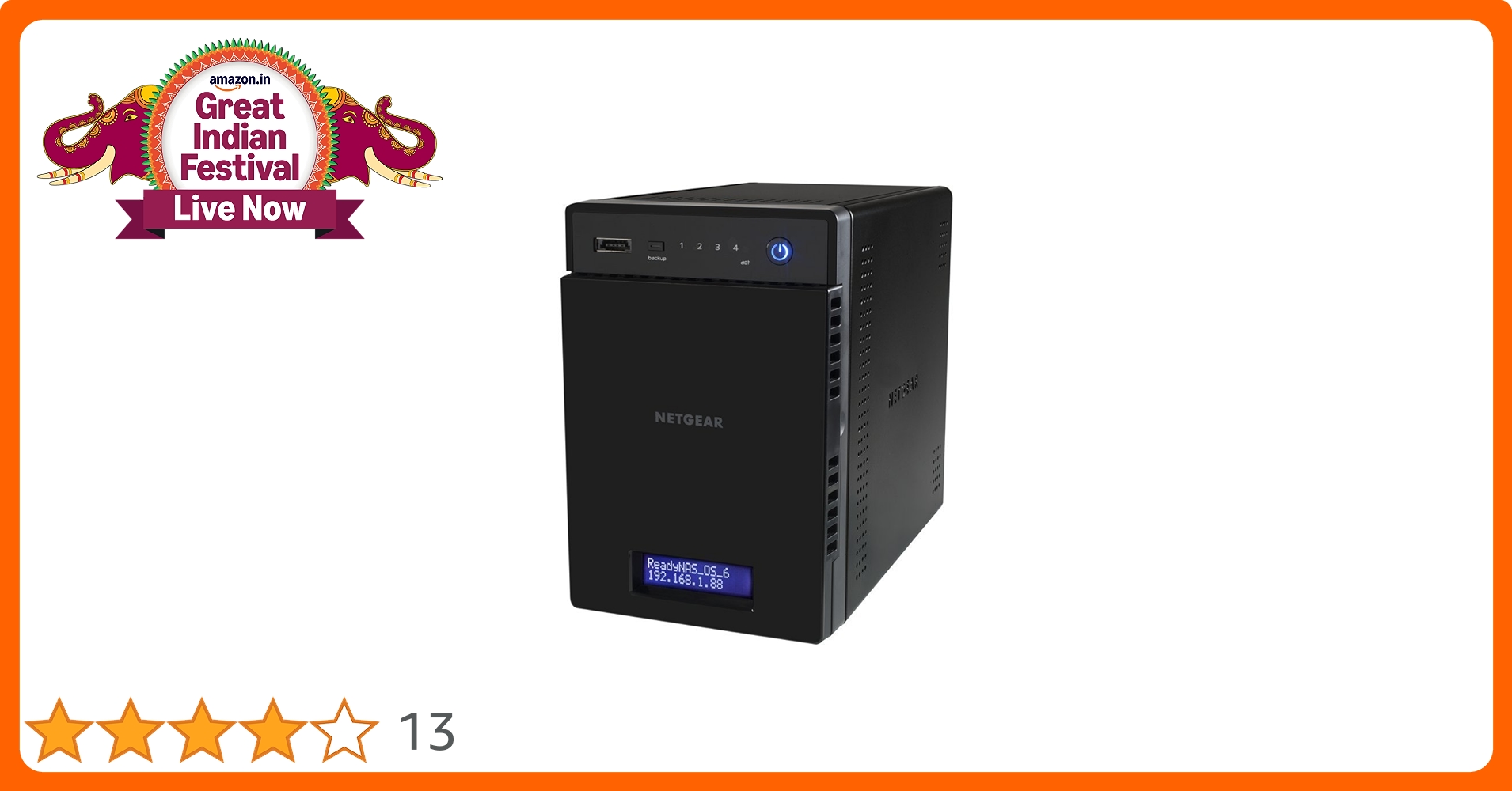 Netgear ReadyNAS 214 RN21400-100INS 4-Bay Diskless Network