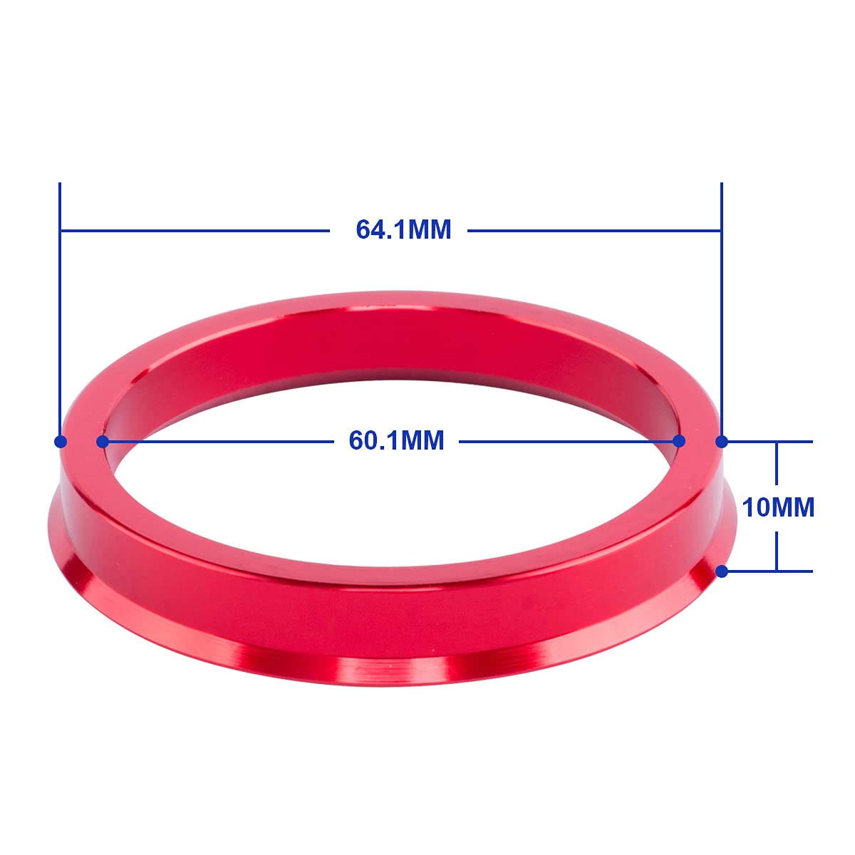 Set Of 4 Hubcentric Rings - 59.6mm To 66.1mm Polycarbonate Wheel Spacers