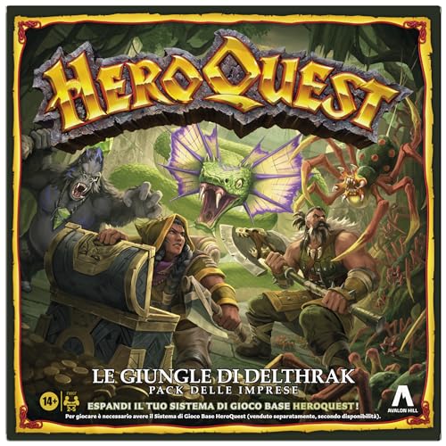 Avalon Hill, HeroQuest, Pack de Empresas Las Selvas de Delthrak | Juegos de Roleplay | A Partir de 14 años | para 2-5 Jugadores | para Jugar Necesitas el Sistema de Juego Base HeroQuest