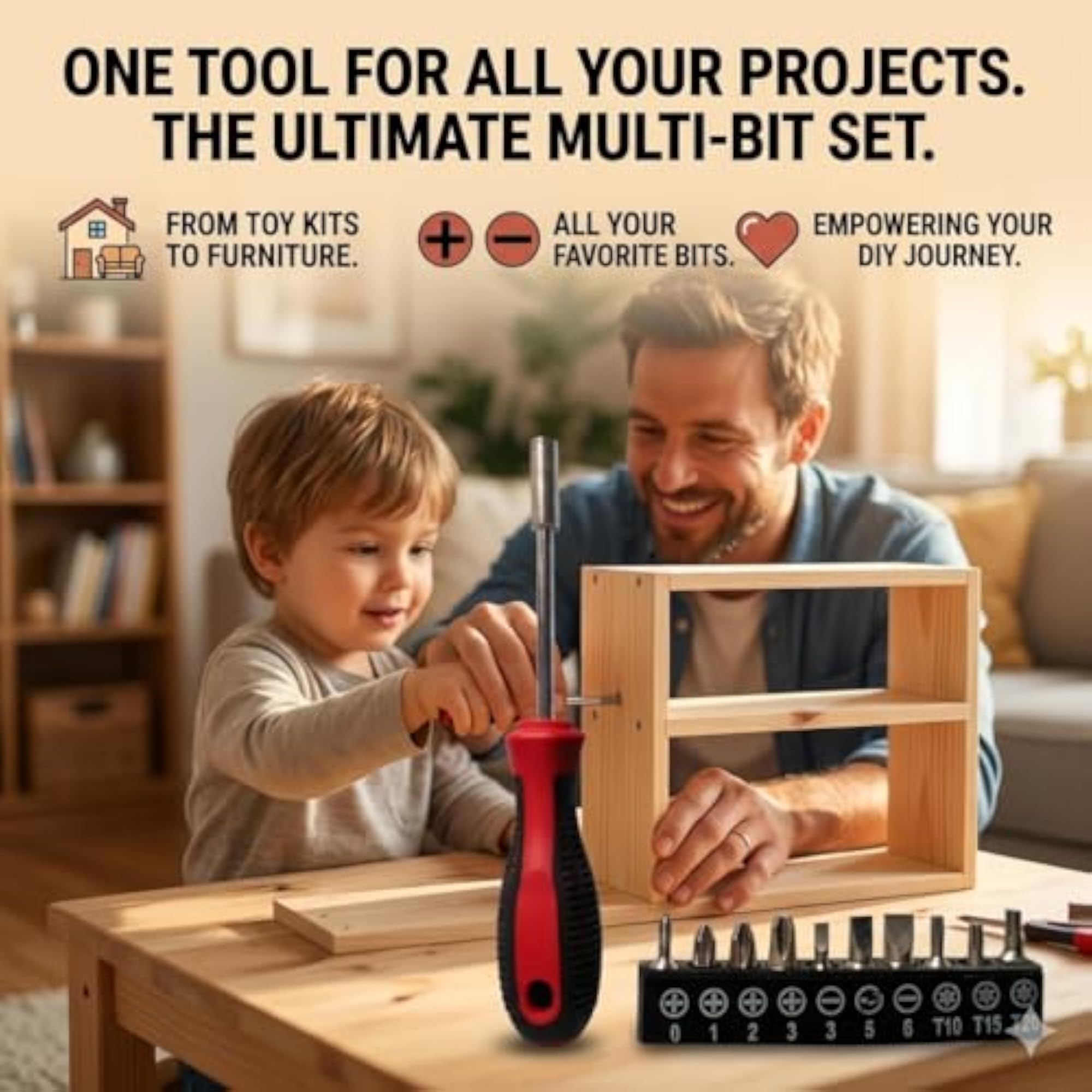 10-Piece Magnetic Screwdriver & Bit Set