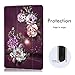 Hocase iPad Air 3rd Gen/iPad Pro 10.5 Case, Trifold Smart Case with Pencil Holder, Unique Pattern Design, Auto Sleep/Wake, Soft Back Cover for iPad A1701/A1709/A2152/A2123/A2153 - Burgundy Flowers