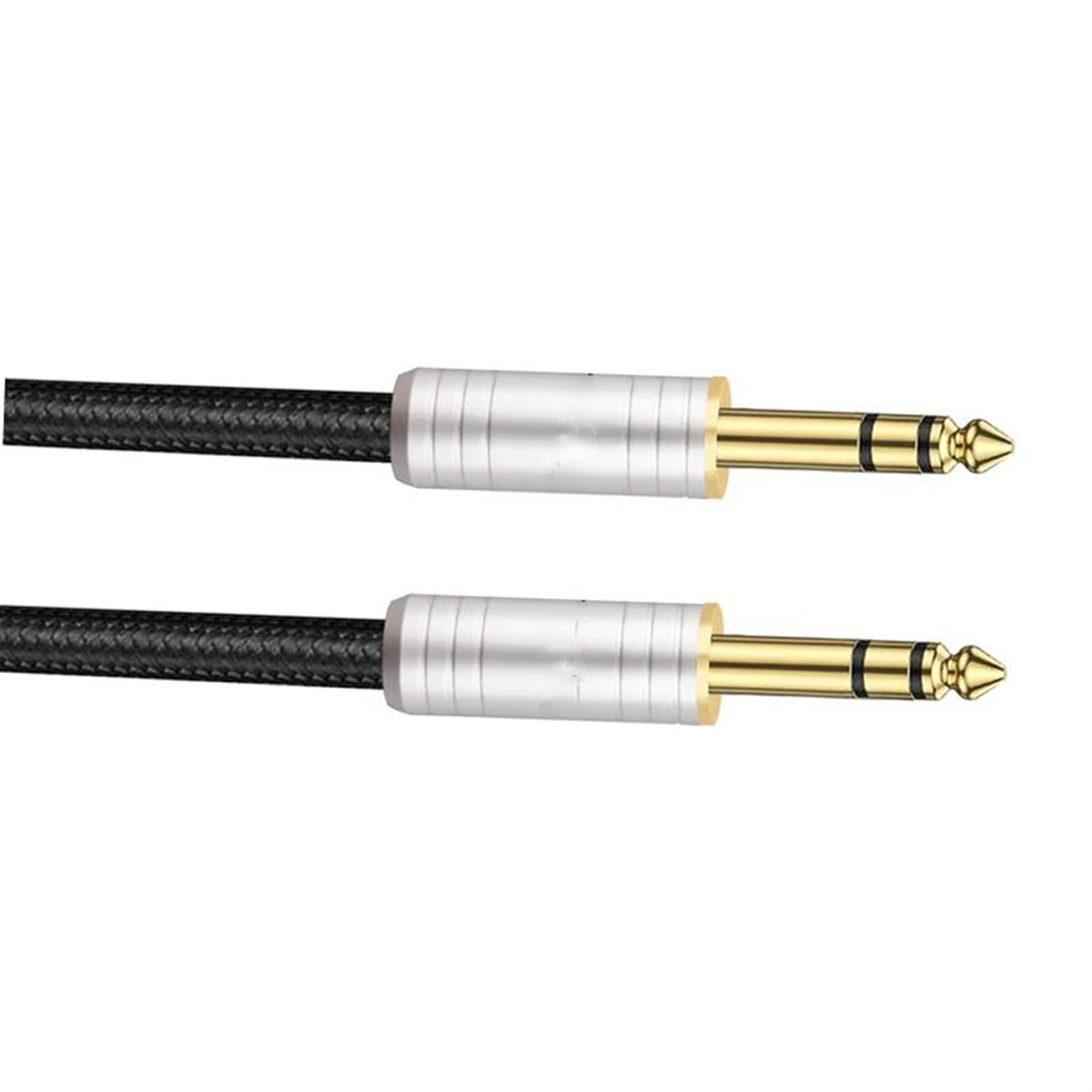 TSTS Cavo Strumento per Chitarra Altoparlante Amplificatore Strumento Chitarra Tastiera 6N Jack 6,35 Maschio A Maschio Stereo Cavo Aux(2m)