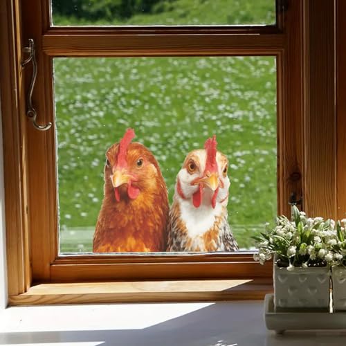 Vinilo decorativo adhesivo con diseño de gallinas miniatura 4