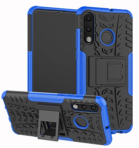 Compatibile: Huawei P30 Lite Yiakeng Huawei P30 Lite Cover, Doppio Strato Silicone Antiurto Far Cadere Protezione con Kickstand Custodia per Huawei P30 Lite (Blu)